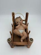 Dimosa - Beeld, Jezus in de kribbe - 23.5 cm - Gips, Hout, Antiek en Kunst