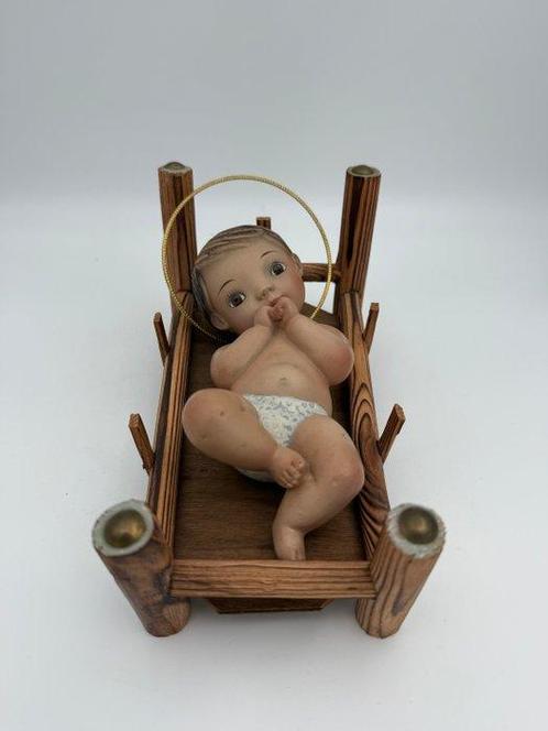 Dimosa - Beeld, Jezus in de kribbe - 23.5 cm - Gips, Hout, Antiek en Kunst, Antiek | Boeken en Manuscripten