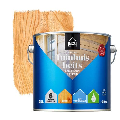 Lacq Tuinhuisbeits Bruin 2.5L, Doe-het-zelf en Bouw, Verf, Beits en Lak, Bruin, Nieuw, Verzenden