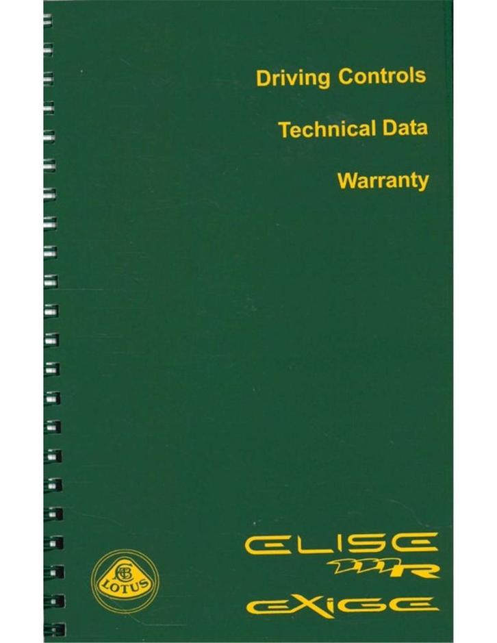2004 LOTUS ELISE 111R | EXIGE INSTRUCTIEBOEKJE + BOORDMAP, Auto diversen, Handleidingen en Instructieboekjes