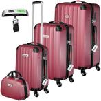 tectake Kofferset met harde schaal Cleo 4-delig. met bagagew, Verzenden