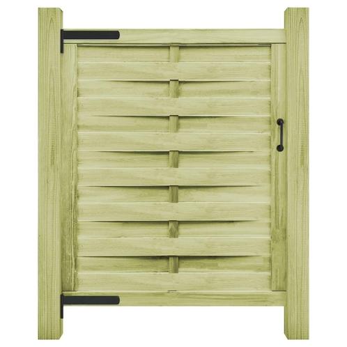 vidaXL Poort 100x125 cm groen geïmpregneerd grenenhout, Tuin en Terras, Tuinpoorten, Nieuw, Verzenden