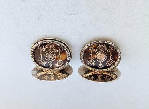 Pair of Place or Menu Holders - Eetservies - .925 zilver, Antiek en Kunst, Antiek | Zilver en Goud