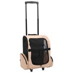 vidaXL Huisdierentrolley inklapbaar beige, Verzenden, Nieuw