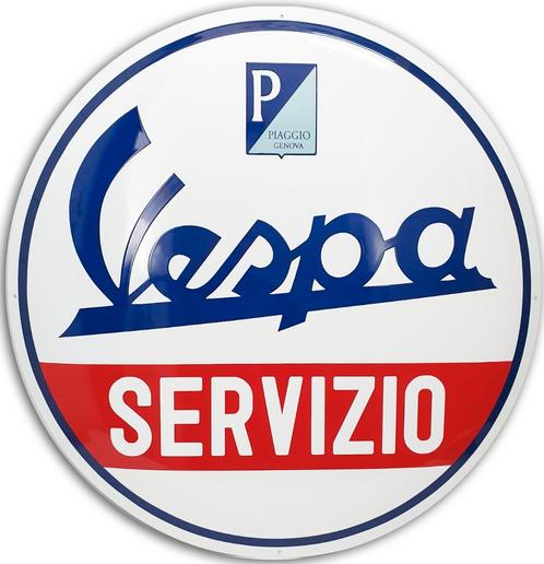 Vespa Servizio groot emaille, Verzamelen, Merken en Reclamevoorwerpen, Verzenden