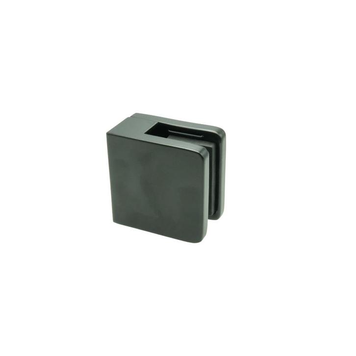 Balustrade glasklem vierkant - Zwart -  45 x 45 mm (12 mm ge, Doe-het-zelf en Bouw, Glas en Ramen, Nieuw, Verzenden