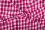 Brabants bont stof fuchsia wit geruit - 10mm geruit, Hobby en Vrije tijd, 120 cm of meer, Ophalen of Verzenden, Katoen, Roze