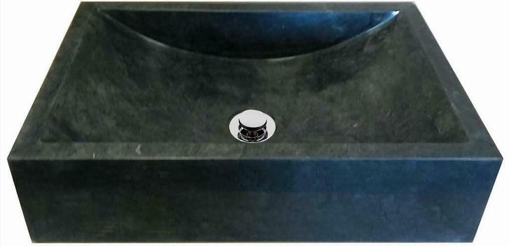 Nerja Negro / NATUURSTEEN Opzetwastafel, Bricolage & Construction, Sanitaire, Enlèvement ou Envoi