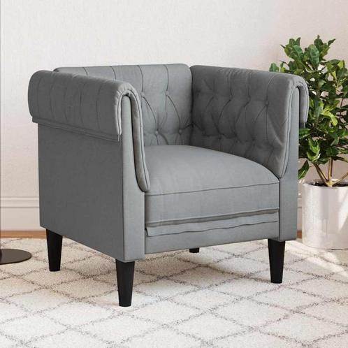 vidaXL Chesterfield Sofa Stoel Lichtgrijs 182.5 x 74.5 x, Huis en Inrichting, Zetels | Zetels, Nieuw, Verzenden