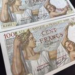 Frankrijk. - 2 x 100 Francs 1940 - Pick 94 (Zonder, Postzegels en Munten