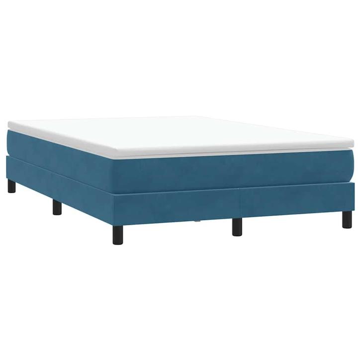 vidaXL Boxspring zonder matras fluweel donkerblauw 160x210, Huis en Inrichting, Slaapkamer | Bedden, Nieuw, Verzenden