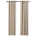 Gordijnen Beige 140x245 | Retour Deal -40% | Linnen Look, 100 tot 150 cm, Linnen-look, Nieuw, Verzenden