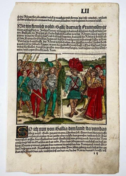Livius (Livy) Titus (59 B.C.-17 A.D.) Folio - Gauls assemble, Antiek en Kunst, Antiek | Boeken en Manuscripten