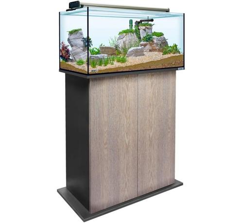 Aquatank 82x40x40cm aquarium + meubel silver oak, Dieren en Toebehoren, Vissen | Aquaria en Toebehoren, Leeg aquarium, Nieuw, Ophalen of Verzenden