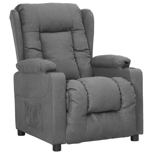 vidaXL Fauteuil verstelbaar stof lichtgrijs, Huis en Inrichting, Fauteuils, Nieuw, Verzenden