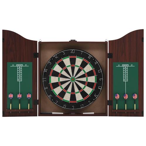 vidaXL Dartbord professioneel met kast en 6 darts sisal, Sport en Fitness, Darts, Nieuw, Verzenden