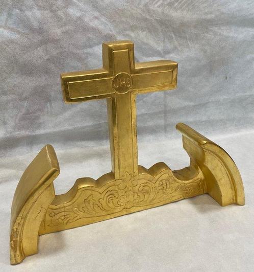 Croix - Bois, Pain dor - 1850-1900 - 44 cm, Antiek en Kunst, Kunst | Niet-Westerse kunst