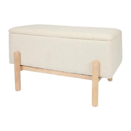 Banc de rangement en teddy - crème - 71 x 44 x 46 cm, Maison & Meubles, Accessoires pour la Maison | Autre, Neuf, Envoi