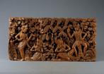 driedimensionaal houtsnijwerk paneel - mythische
