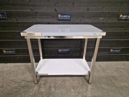 Werktafel | met onderschap | RVS | 100x60 cm, Zakelijke goederen, Horeca | Meubilair en Inrichting, Nieuw zonder verpakking