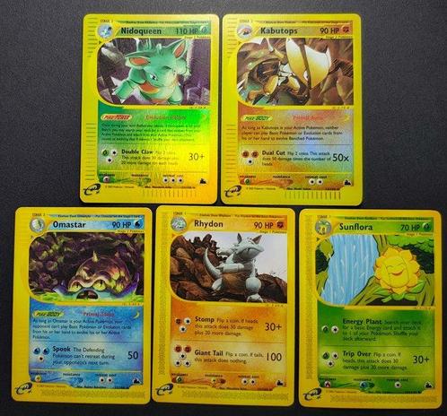 Pokémon - 5 Card - Kabutops, Nidoqueen, Omastar, Rhydon,, Hobby en Vrije tijd, Verzamelkaartspellen | Pokémon