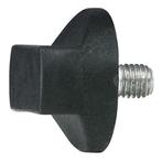 WENTEX® Rotary knob M10x12 (gordijnsteun) zwart, Verzenden