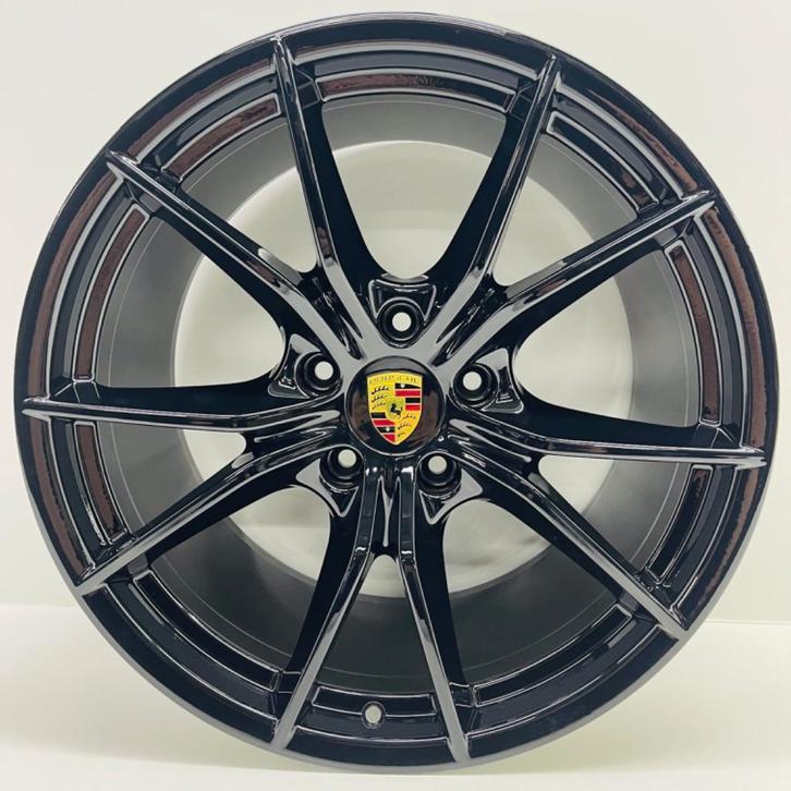 Porsche 991 ORIGINELE 20inch Carrera S IV Unizwart + banden, Auto-onderdelen, Banden en Velgen, 20 inch, 305 mm, Personenwagen