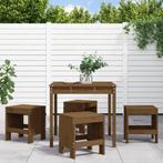 vidaXL 5-delige Tuinset massief grenenhout honingbruin, Tuin en Terras, Tuinsets en Loungesets, Verzenden, Nieuw, Tuinset