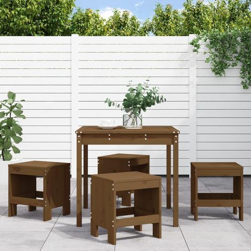 vidaXL 5-delige Tuinset massief grenenhout honingbruin, Tuin en Terras, Tuinsets en Loungesets, Tuinset, Nieuw, Verzenden