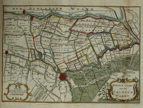 Pays-Bas, Carte - Krimpenerwaard, Gouda, Schoonhoven;, Livres, Atlas & Cartes géographiques