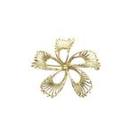 Gouden bloem broche, Handtassen en Accessoires, Broches, Ophalen of Verzenden, Gebruikt, Overige kleuren, Goud