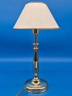 Lamp - Metaal - Tafellamp van metaal met stoffen kap, Nieuw