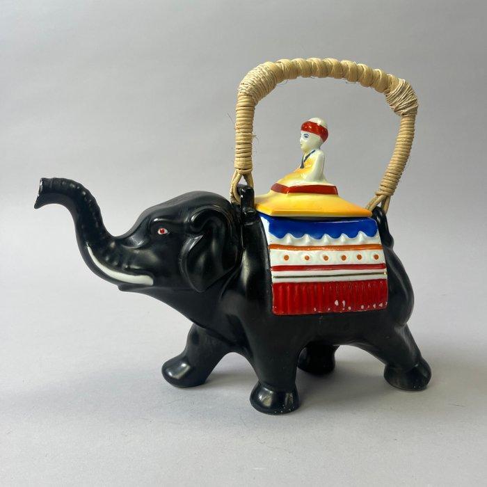 Theepot - Grote Art Deco Theepot - Olifant - Koninklijke, Antiek en Kunst, Kunst | Designobjecten