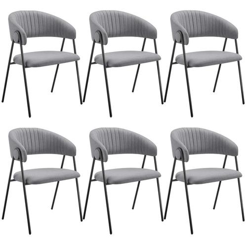 tectake Eetkamerstoel Bedano, gestoffeerd, geweven stof, 150, Huis en Inrichting, Stoelen, Verzenden