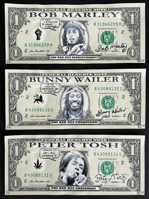 VEX - 3 x US$1: The bad-ass Wailers, Antiek en Kunst, Kunst | Schilderijen | Modern