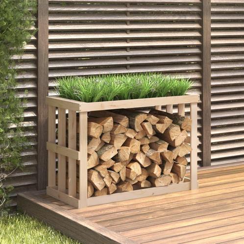 vidaXL Houtblokhouder 108x52x74 cm massief grenenhout, Tuin en Terras, Brandhout, Verzenden