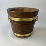 Jardinière - Antique - English Oak & brass - 19e century -