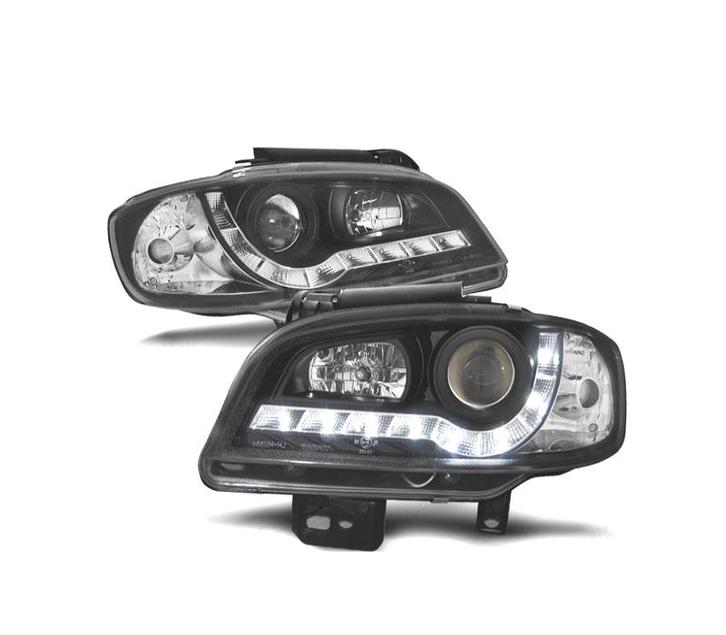 PHARES POUR SEAT IBIZA CORDOBA 6K2 99-02 DAYLIGHT FOND NOIR, Auto-onderdelen, Verlichting, Verzenden