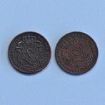 België. Leopold I. 1 Cent 1845 en 1846 Beiden KWALITEIT, Postzegels en Munten
