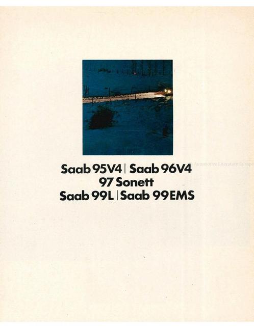 1972 SAAB PROGRAMMA BROCHURE NEDERLANDS, Boeken, Auto's | Folders en Tijdschriften