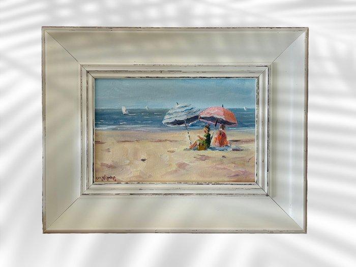 Cor Schaap (1968) - Strandgezicht, Antiek en Kunst, Kunst | Schilderijen | Klassiek