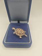 Zonder Minimumprijs - Broche - 18 karaat Geel goud, Zilver,, Handtassen en Accessoires, Antieke sieraden
