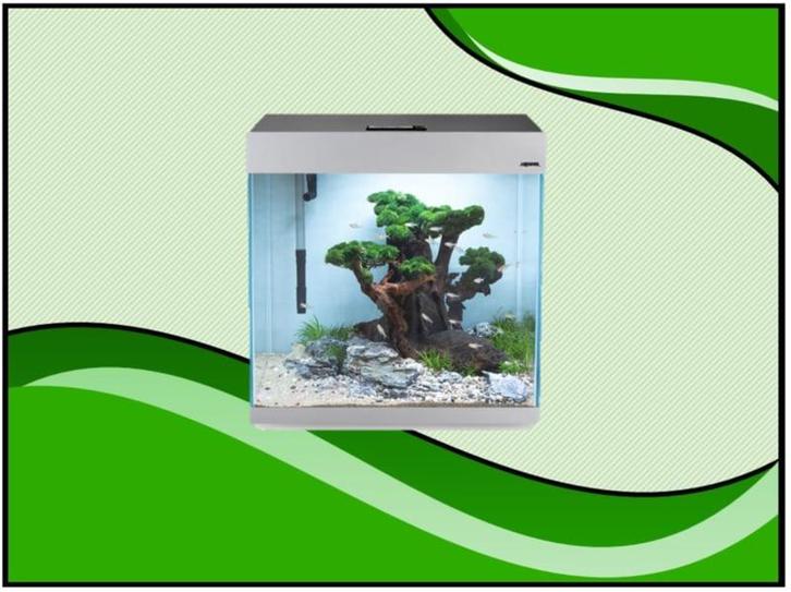 Aquael OptiSet 130 Aquarium Grijs - 60cm (Aquarium sets), Dieren en Toebehoren, Vissen | Aquaria en Toebehoren, Verlichting of Verwarming