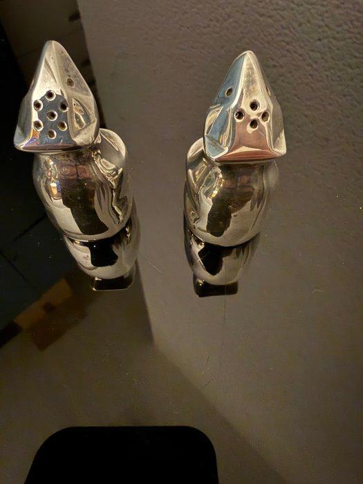 Christofle - Zout- en pepervaatjes (2) - beren - Verzilverd, Antiek en Kunst, Antiek | Meubels | Tafels