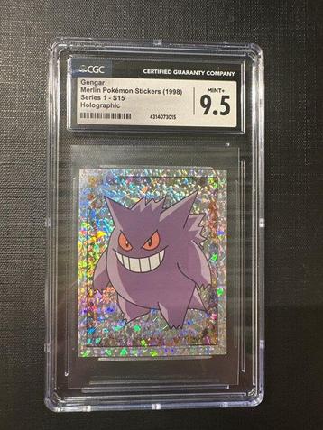 Pokémon - 1 Graded card - Gengar Merlin sticker - CGC 9.5