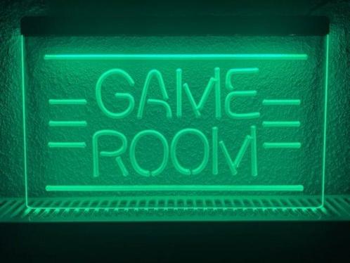 Game room neon bord lamp LED  verlichting reclame lichtbak *, Huis en Inrichting, Lampen | Overige, Nieuw, Verzenden