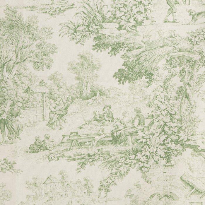 Splendido Toile de Jouy Verde - Textiel - 300 cm - 290 cm, Antiquités & Art, Tapis & Textile