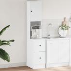 vidaXL Keukenkast 35x50x180 cm bewerkt hout wit, Huis en Inrichting, Verzenden, Nieuw