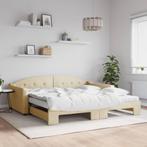 vidaXL Slaapbank met onderschuifbed en matrassen 100x200 cm, Verzenden, Nieuw