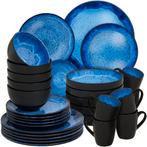 tectake Serviesset Mare van aardewerk, voor 6 personen - 30, Huis en Inrichting, Keuken | Servies, Verzenden, Nieuw